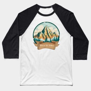 Time To Hike Love To Hike Mountain Adventure Baseball T-Shirt